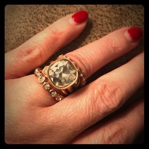 🆕 Premier Designs Stackable Rings-rose Gold-sz 7